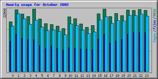 Hourly usage for October 2002