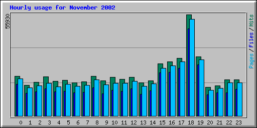 Hourly usage for November 2002